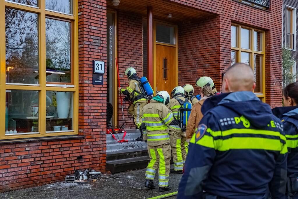 Keukenapparatuur vat vlam