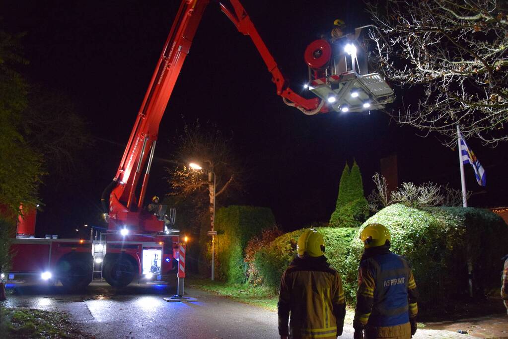 Schoorsteenbrand bij vrijstaande woning