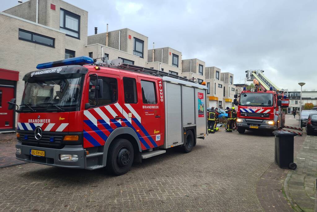 Schoorstenbrand in woning