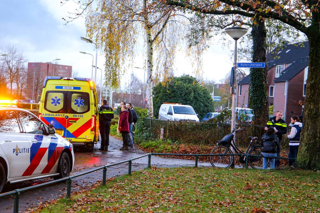 Schade na botsing met fietsster