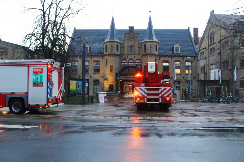 Broei in grote put met houtvezels