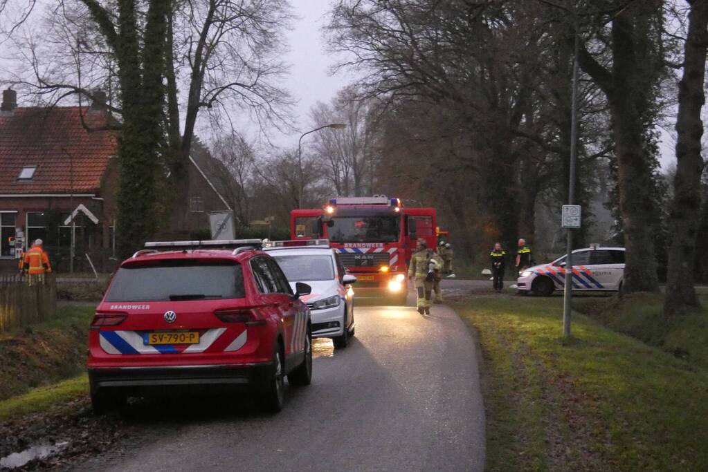 Hulpdiensten ingezet voor woningbrand