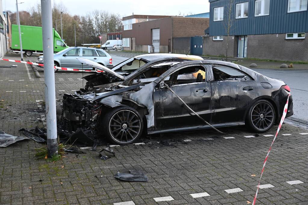 Twee auto's verwoest bij flinke brand