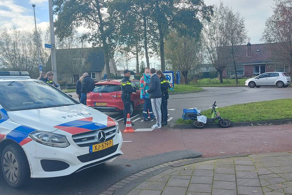 Fietser gewond bij botsing met auto