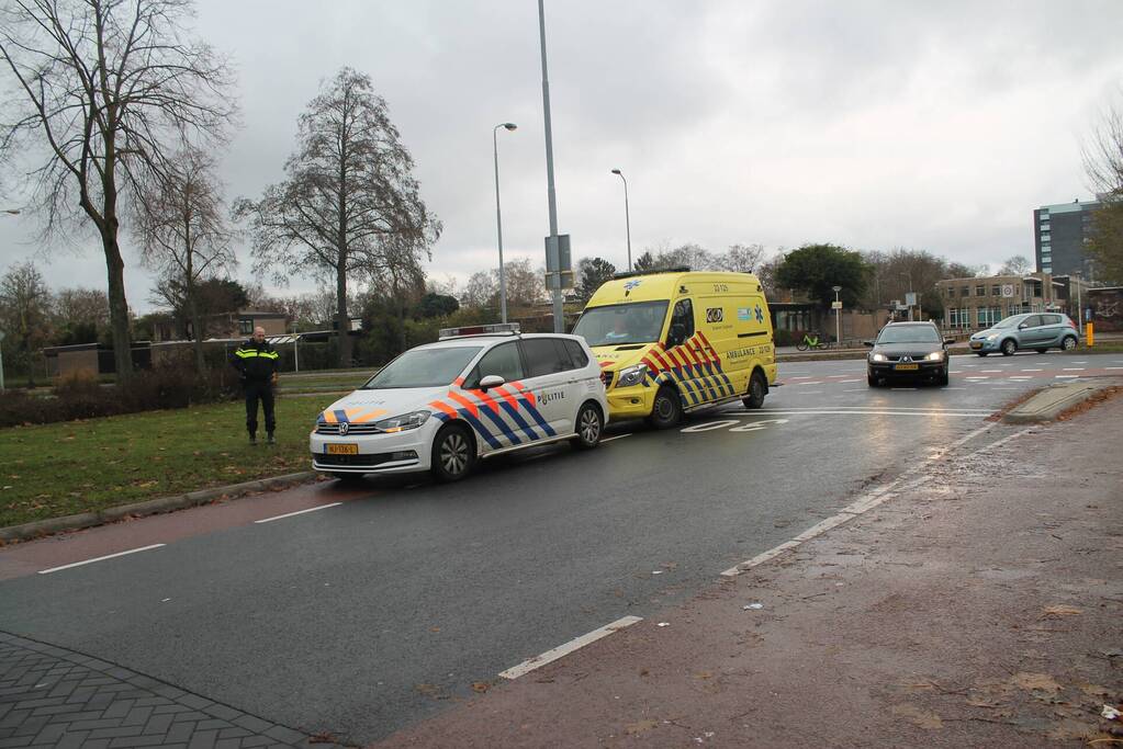 Persoon ten val met scootmobiel