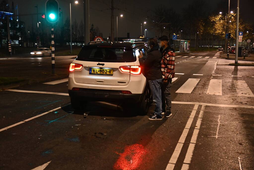 Schade na kop-staart aanrijding