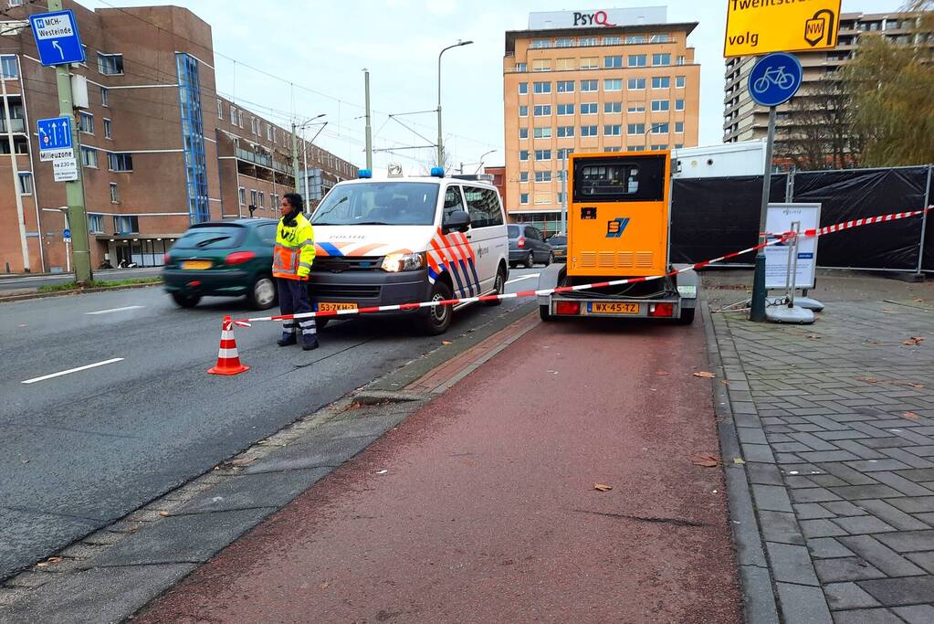 Weg afgesloten door reconstructie in politie-onderzoek
