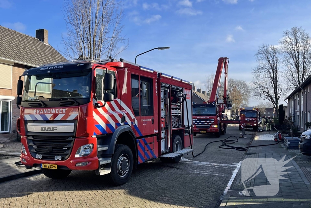 Brandweer blust brand in terrarium