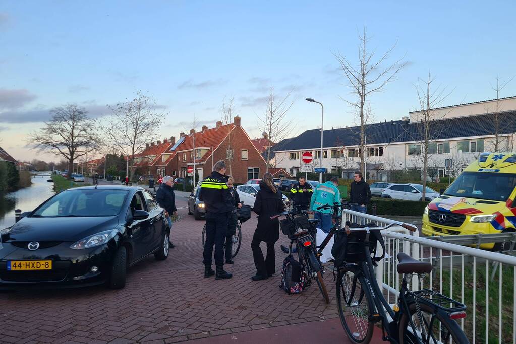 Botsing tussen twee fietsers