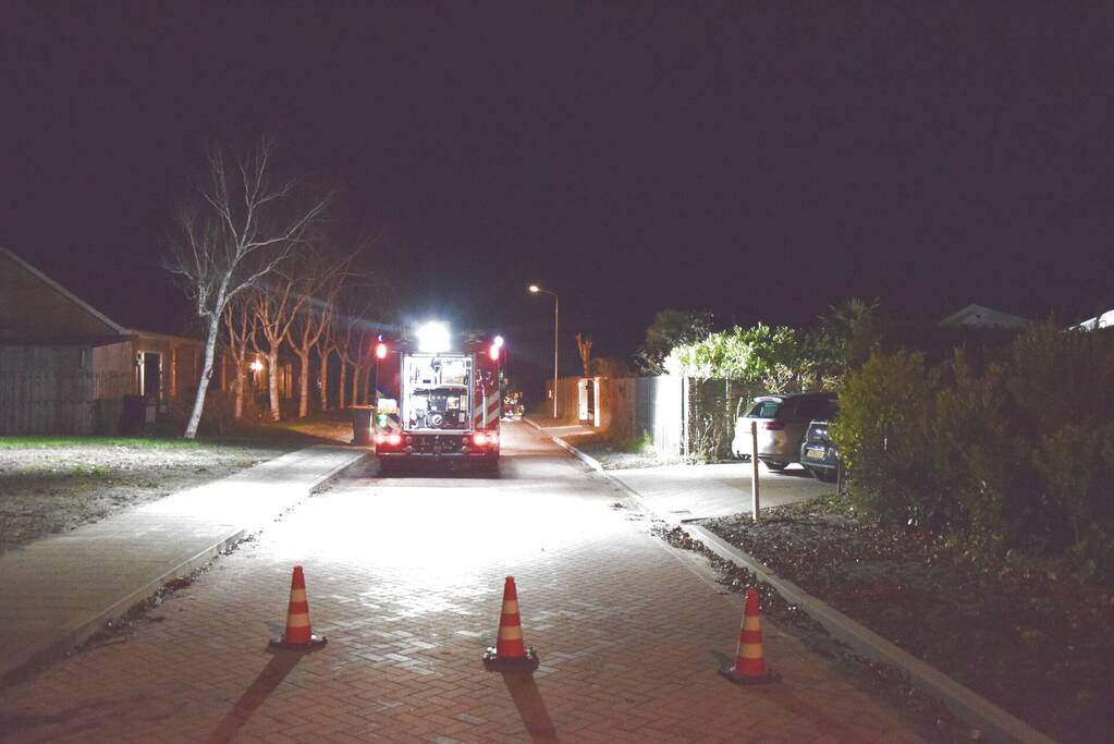 Brandweer sluit straat af door gaslekkage