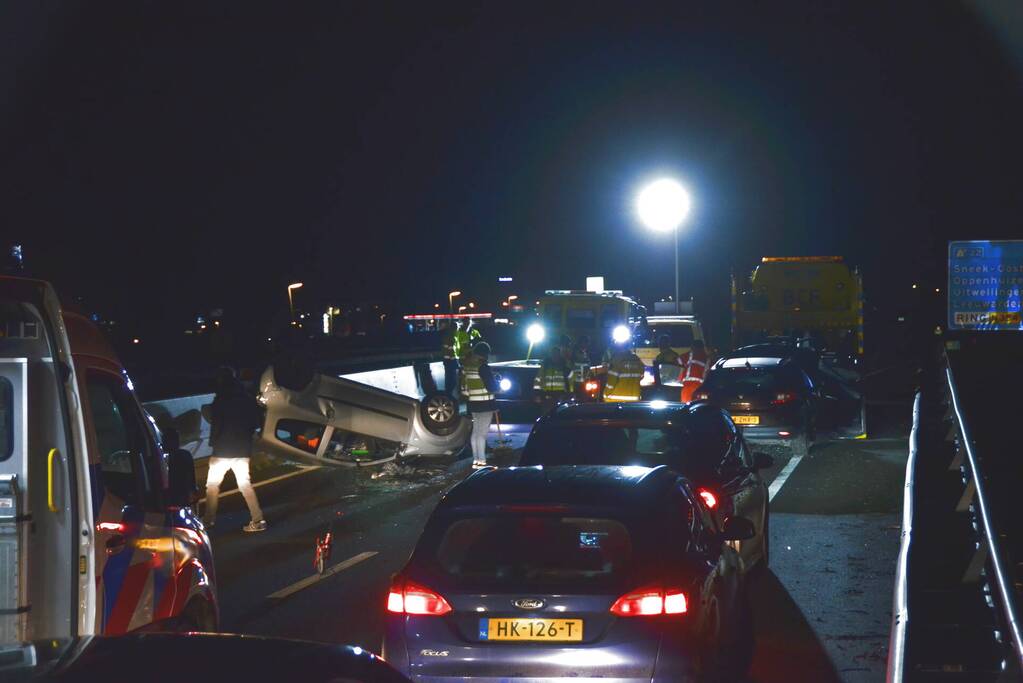 Zes auto's betrokken bij ongeval