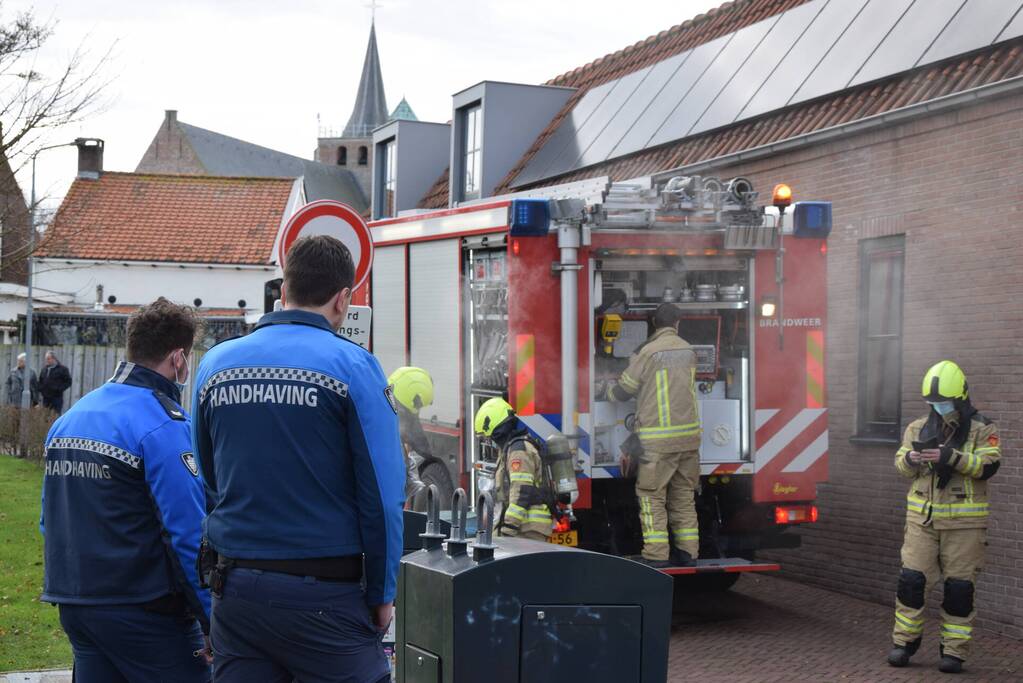 Brand in ondergrondse container