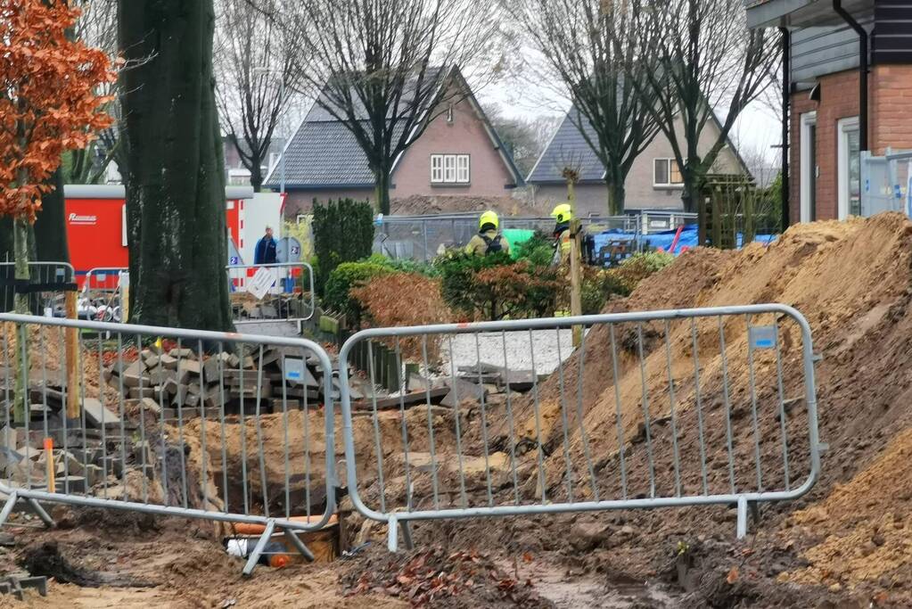 Graafmachine trek gasleiding door midden