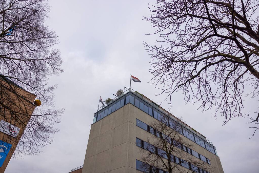 Vlaggen uitgehangen voor wereldkampioen Max Verstappen