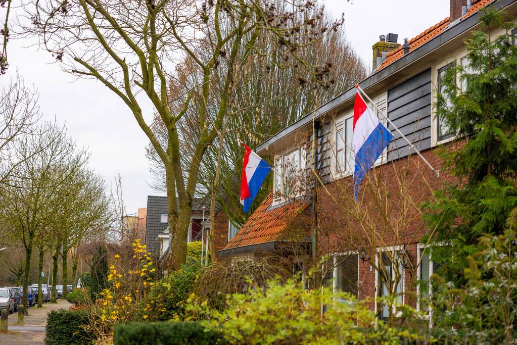 Vlaggen uitgehangen voor wereldkampioen Max Verstappen