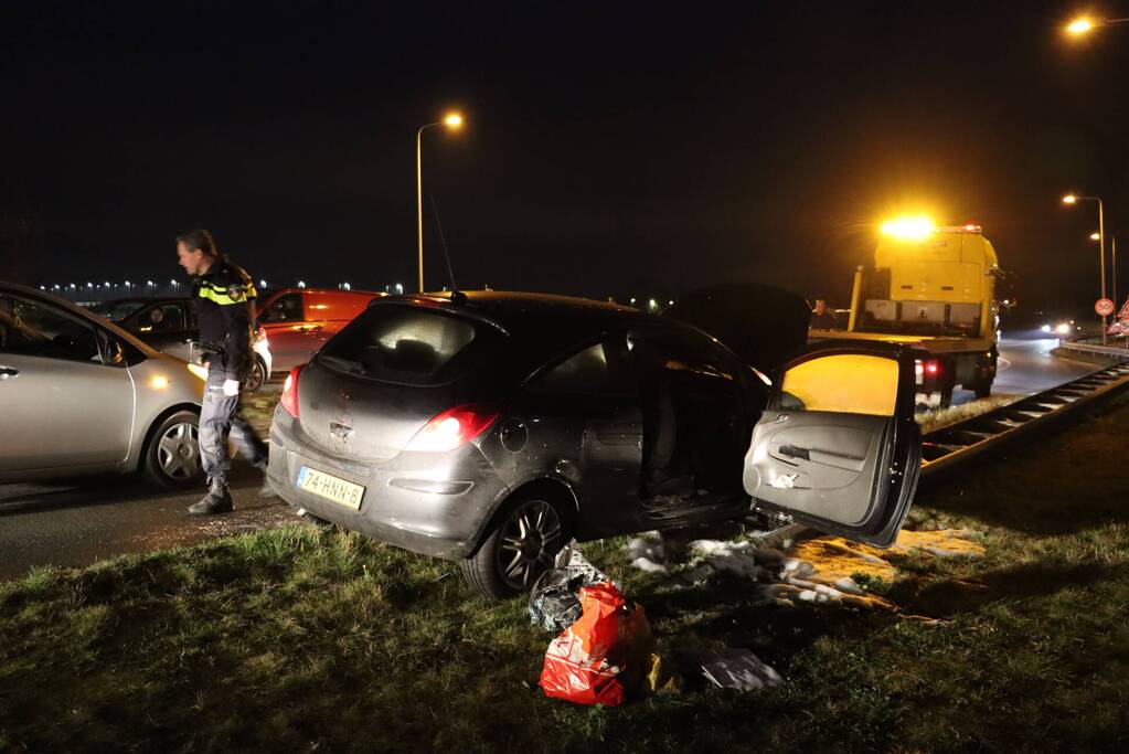 Auto verwoest door brand