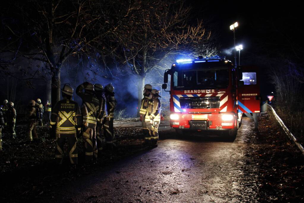 Grote brandweerinzet door brand in schuur