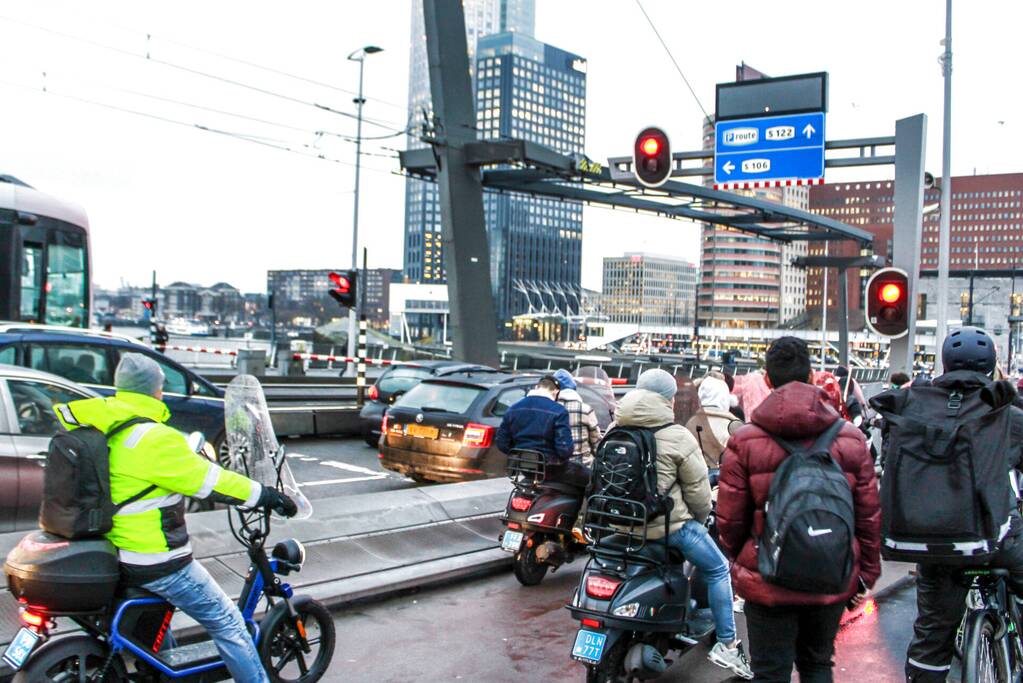 Erasmusbrug in storing