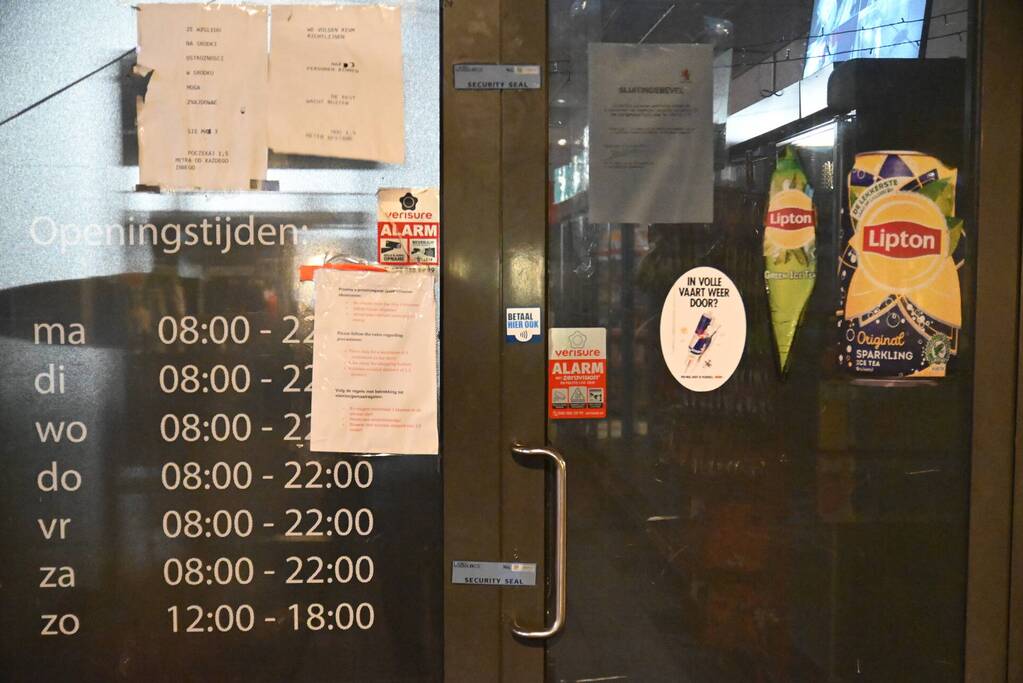 Supermarkt gesloten op last van burgemeester