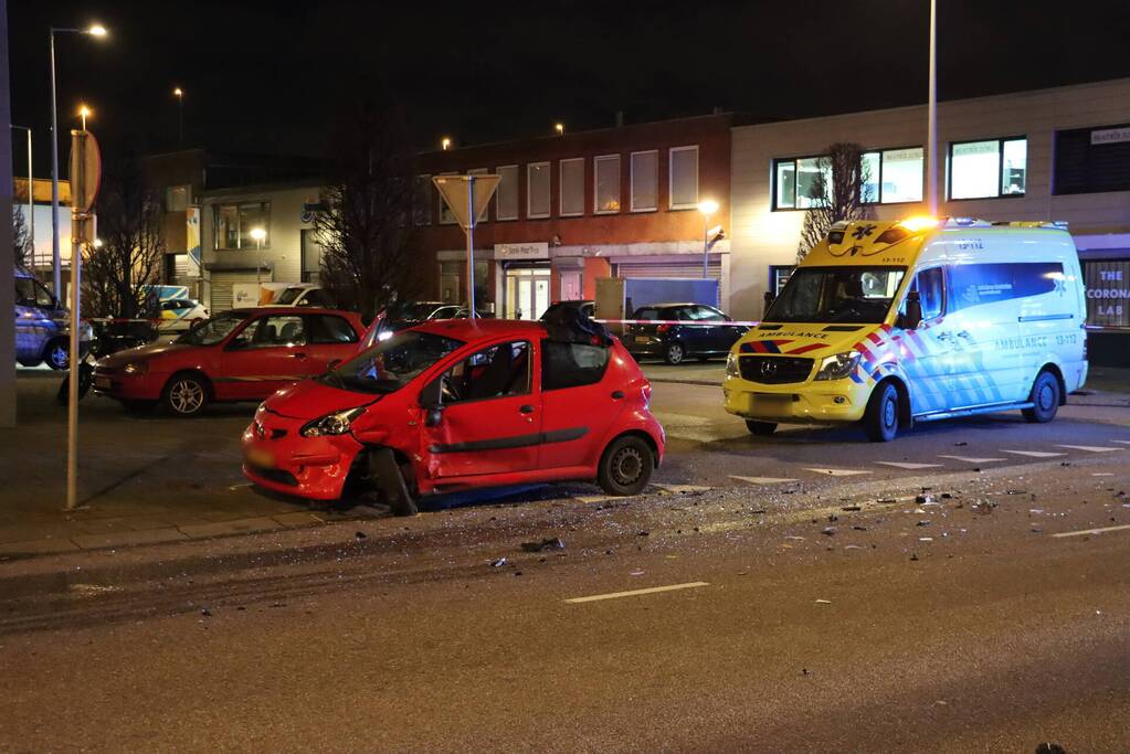 Auto gecrasht na ongeval