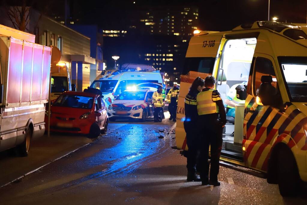 Auto gecrasht na ongeval