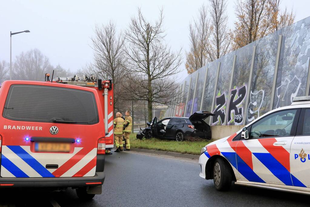 Zwaargewonde bij eenzijdig ongeval