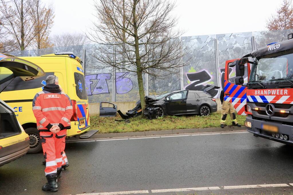 Zwaargewonde bij eenzijdig ongeval