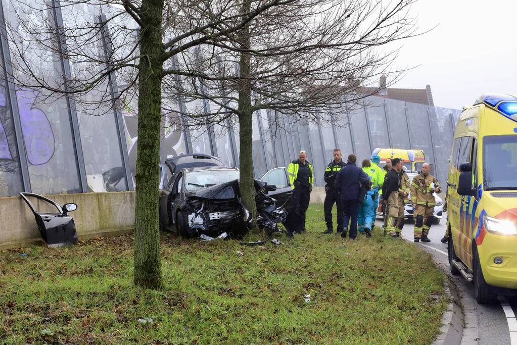 Zwaargewonde bij eenzijdig ongeval