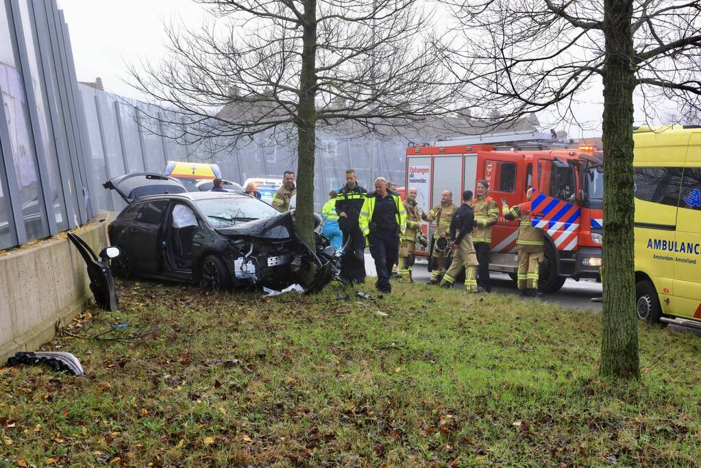 Zwaargewonde bij eenzijdig ongeval