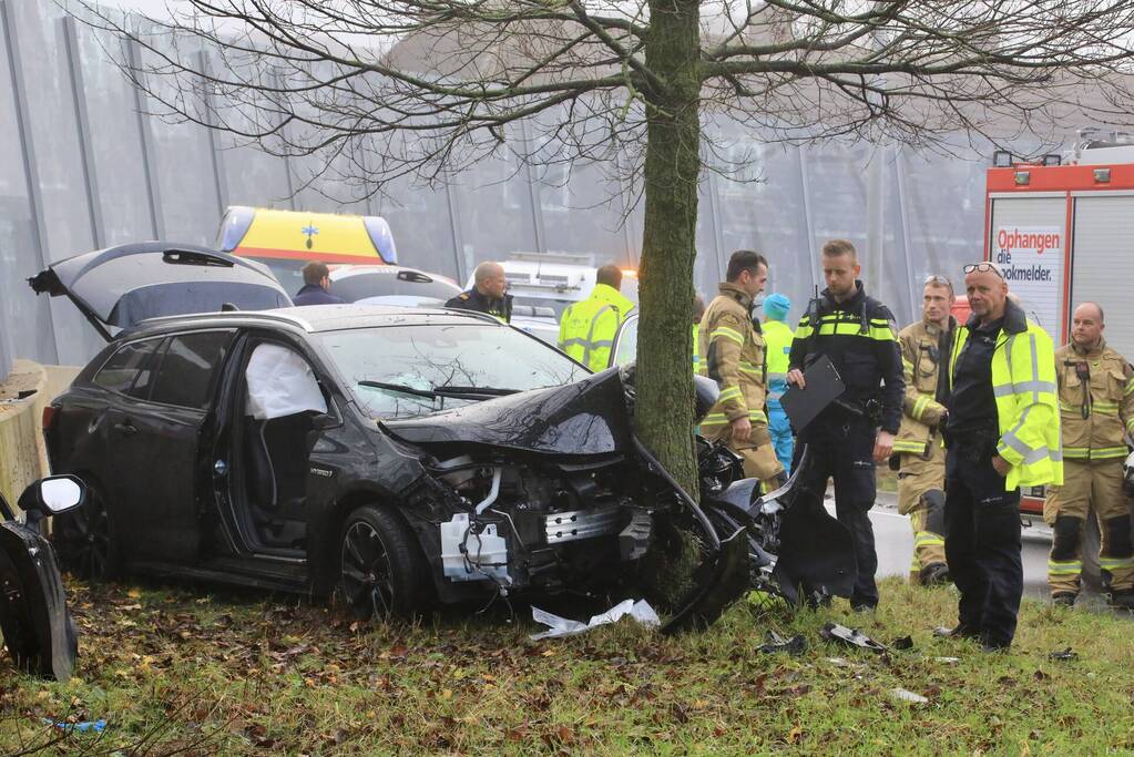 Zwaargewonde bij eenzijdig ongeval