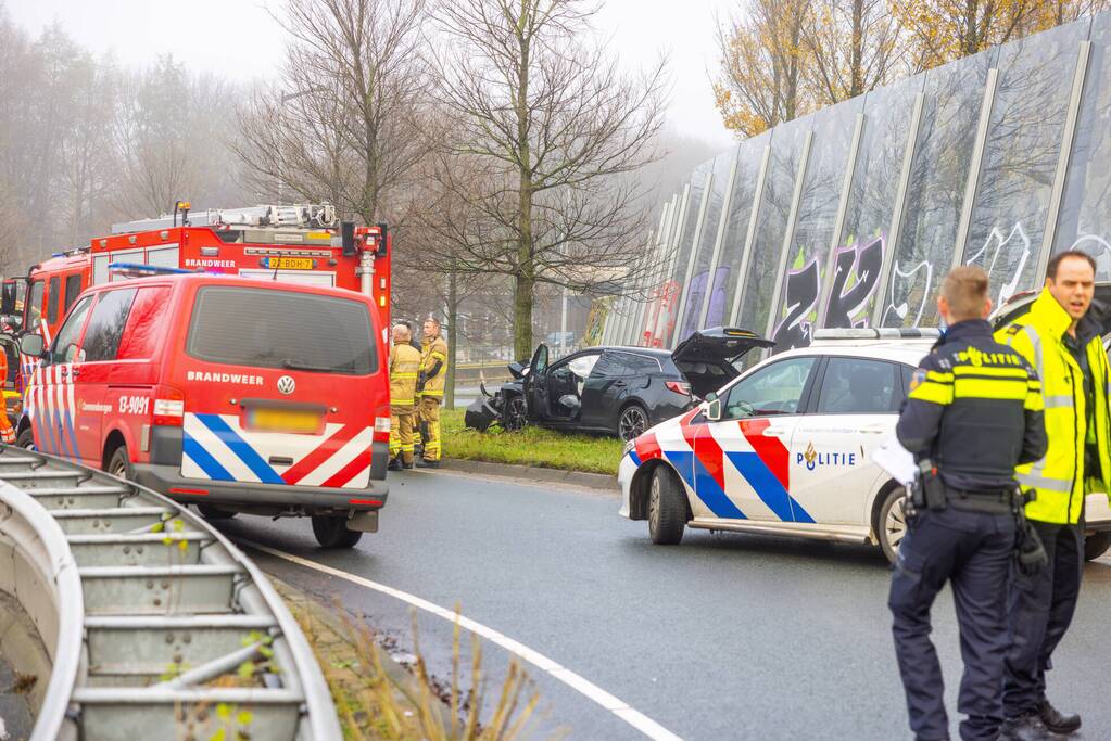 Zwaargewonde bij eenzijdig ongeval