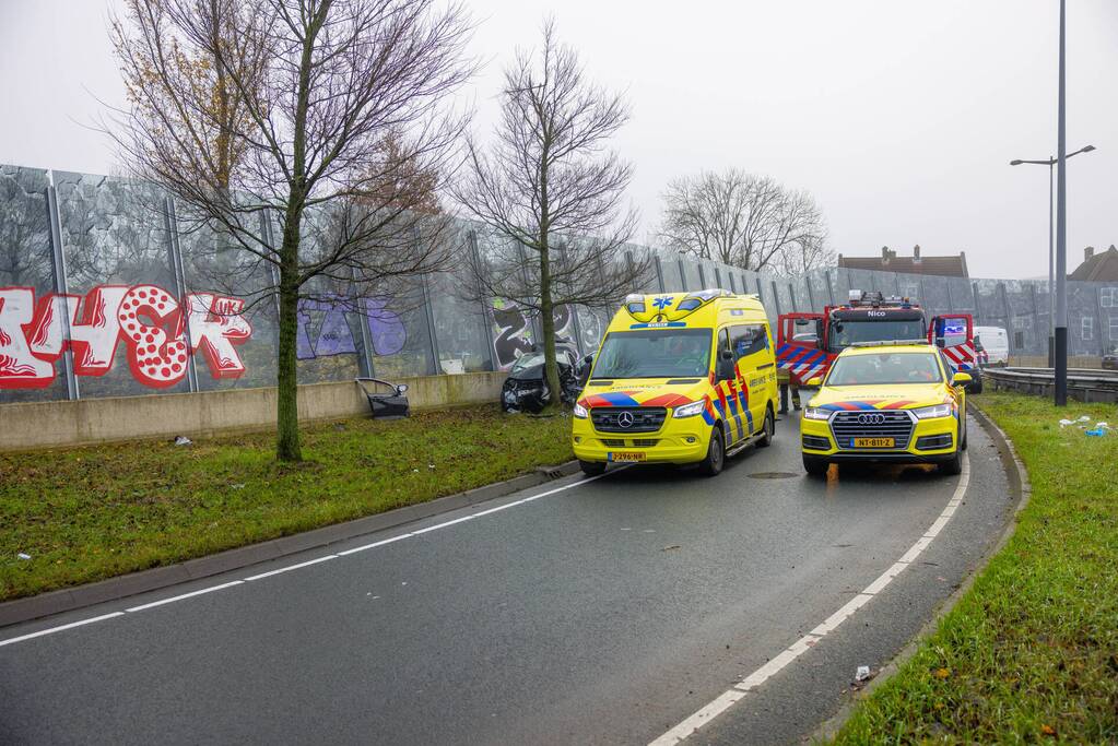 Zwaargewonde bij eenzijdig ongeval