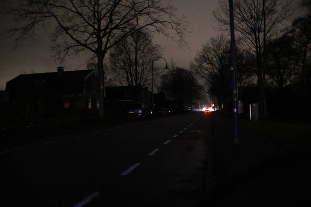 Donkere straten door stroomuitval