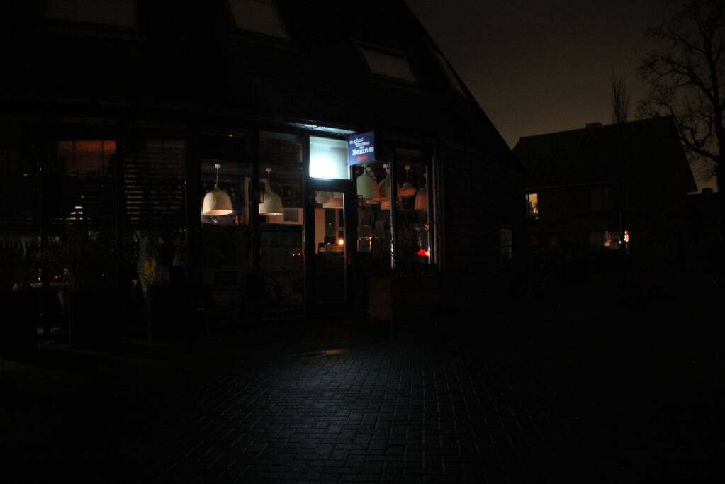 Donkere straten door stroomuitval