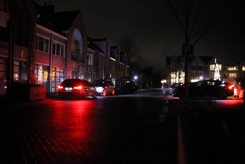 Donkere straten door stroomuitval