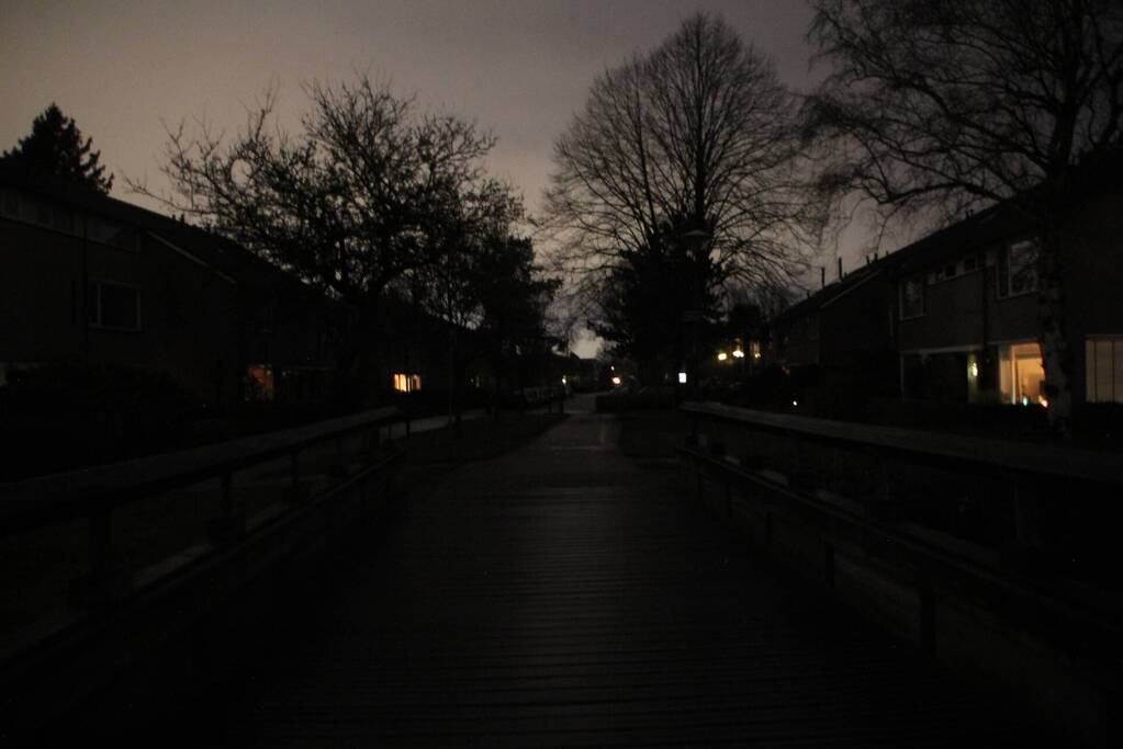 Donkere straten door stroomuitval