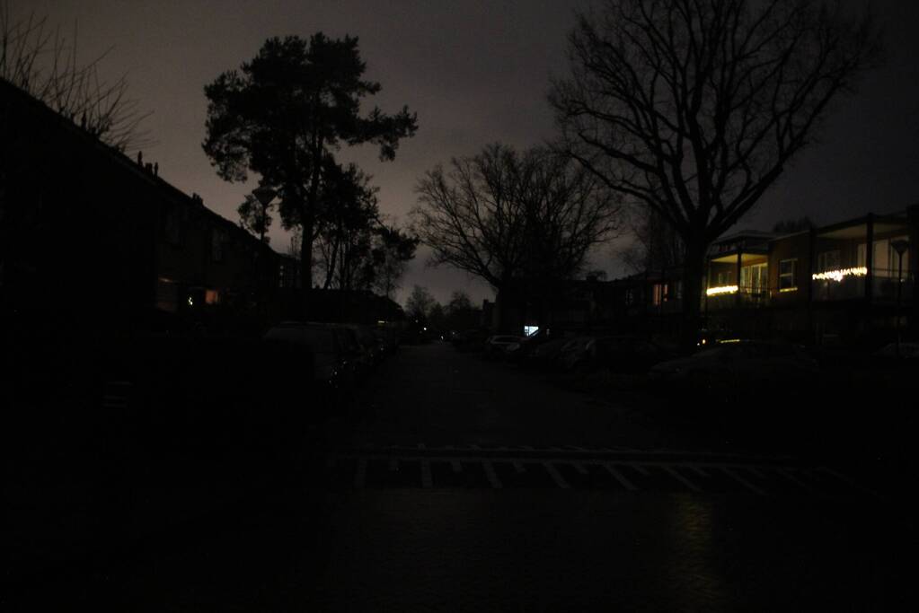 Donkere straten door stroomuitval