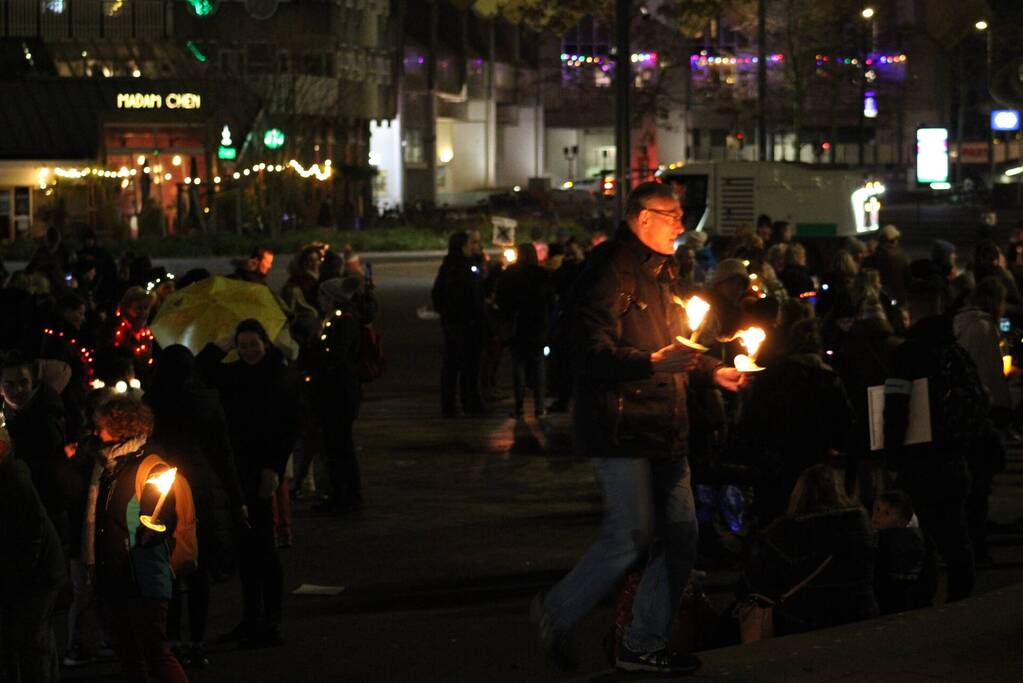 Lichtjestocht door het centrum