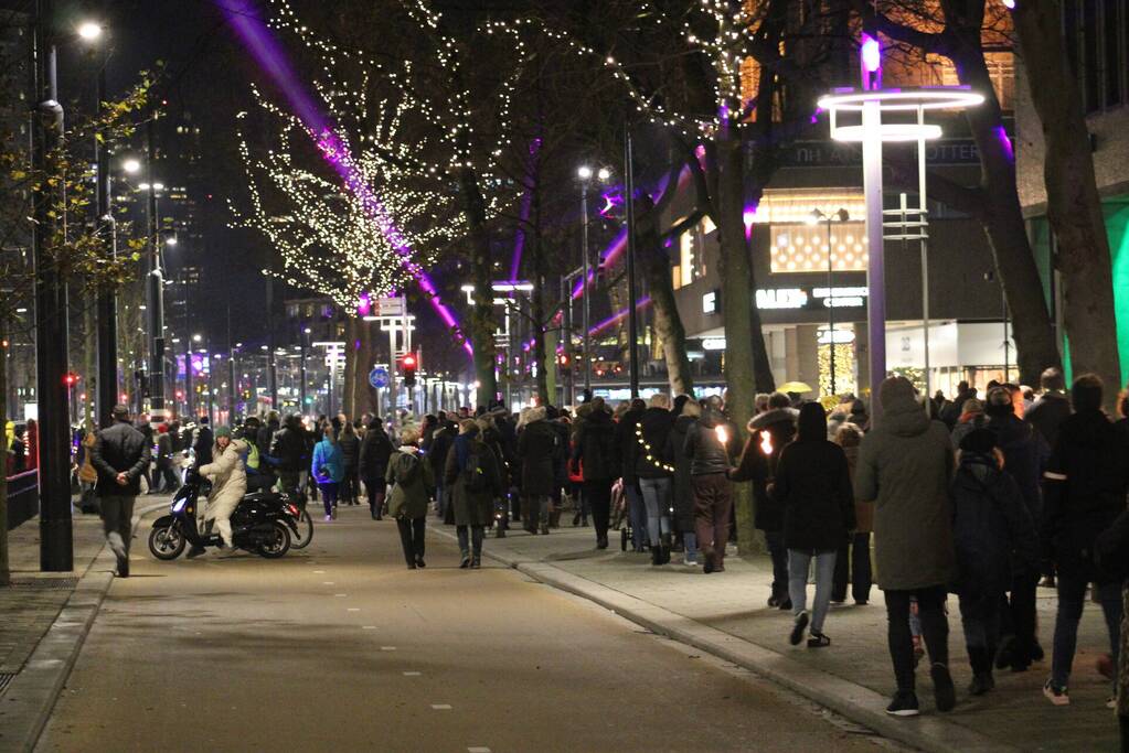 Lichtjestocht door het centrum