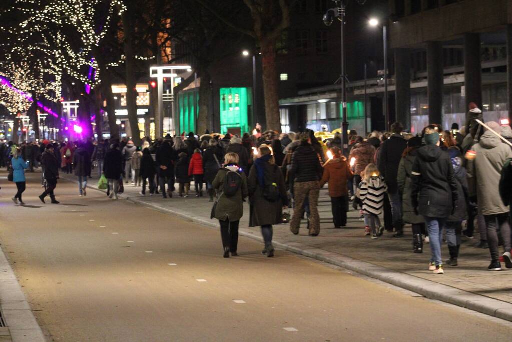Lichtjestocht door het centrum