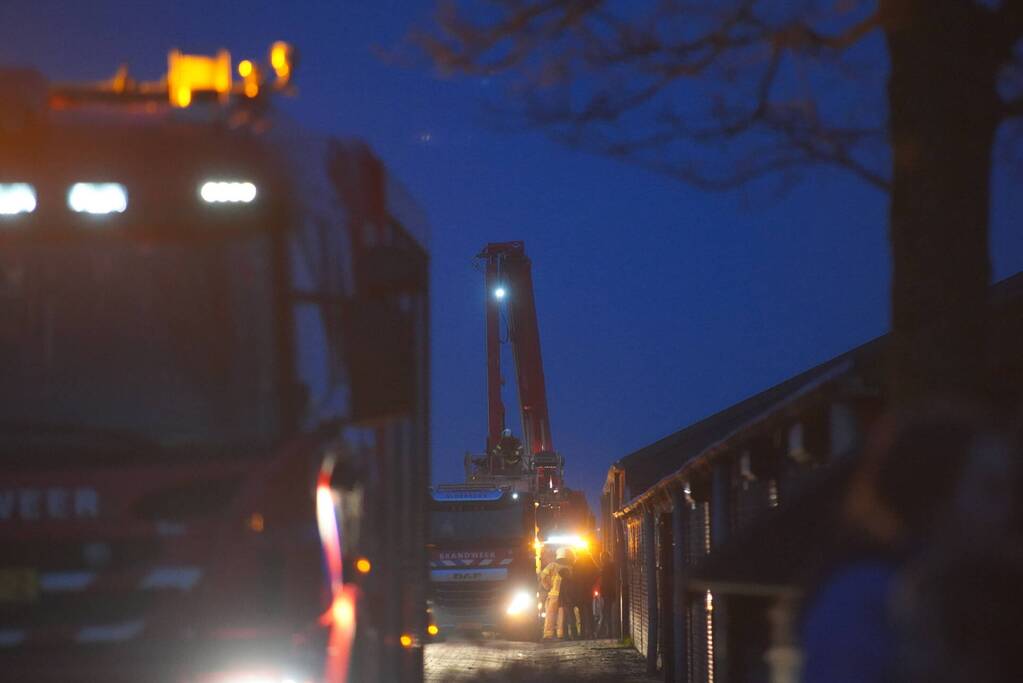 Brand in schuur snel geblust