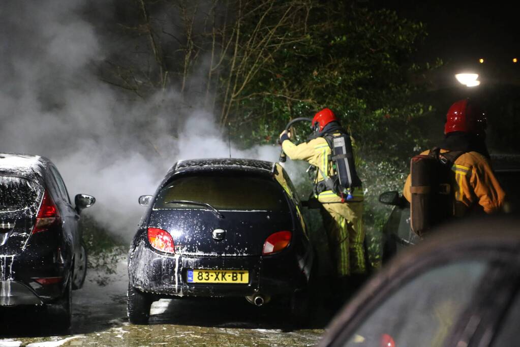 Meerdere auto's verwoest door brand