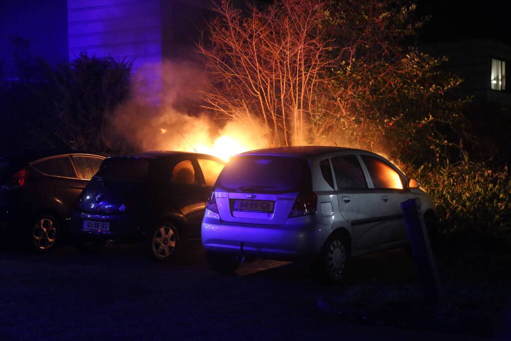 Meerdere auto's verwoest door brand