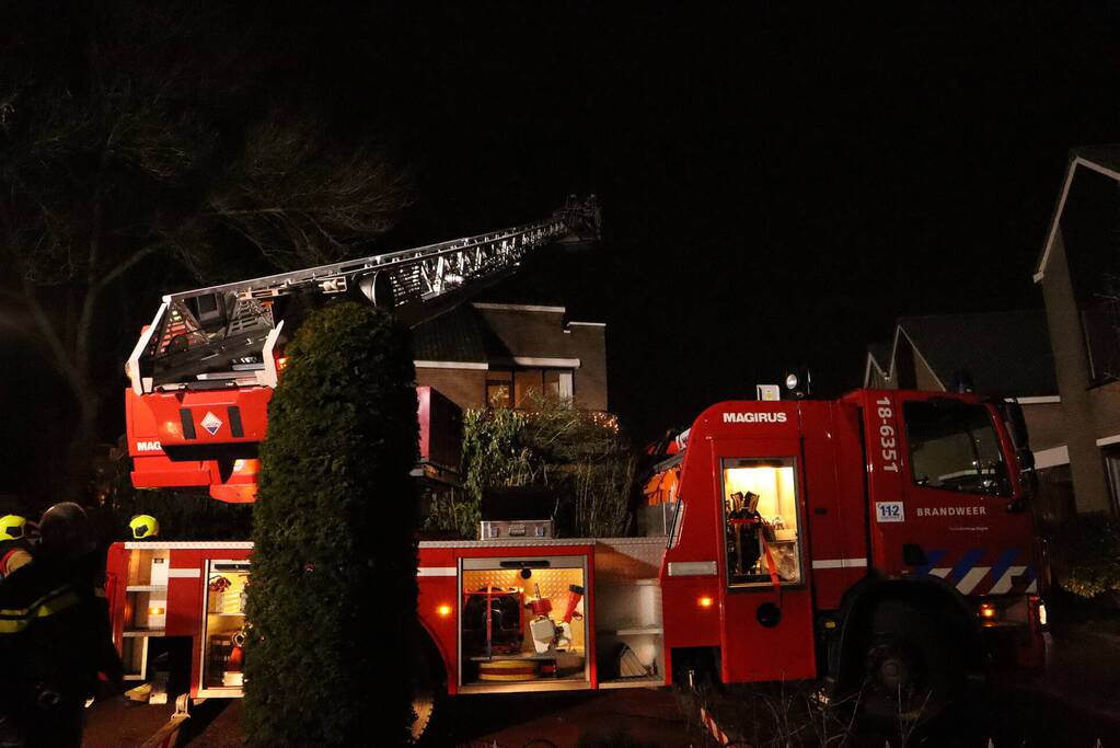 Schoorsteenbrand in woning