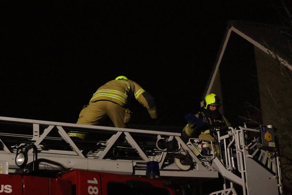 Schoorsteenbrand in woning