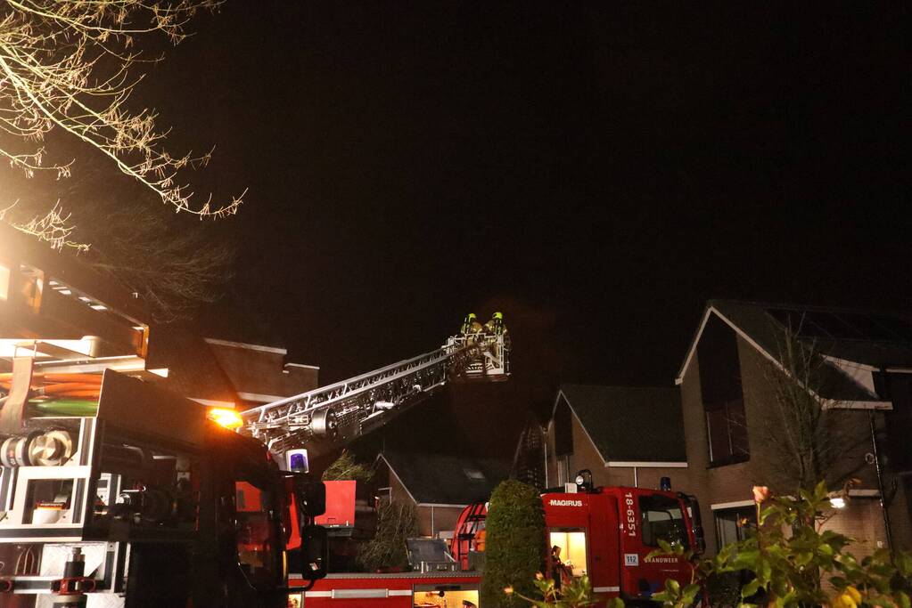 Schoorsteenbrand in woning