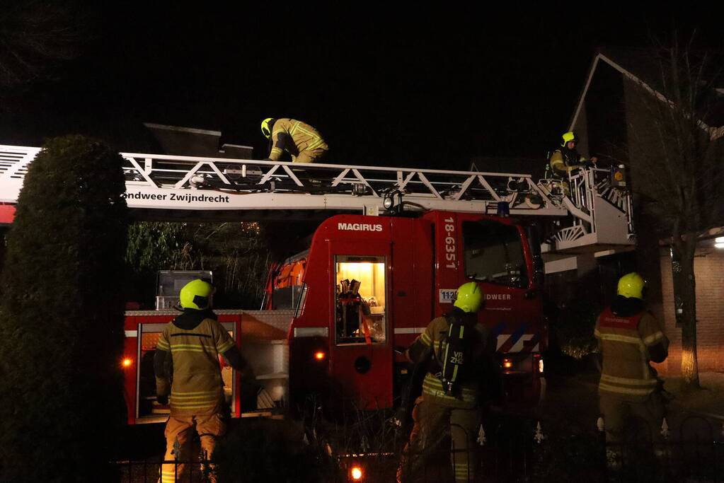 Schoorsteenbrand in woning