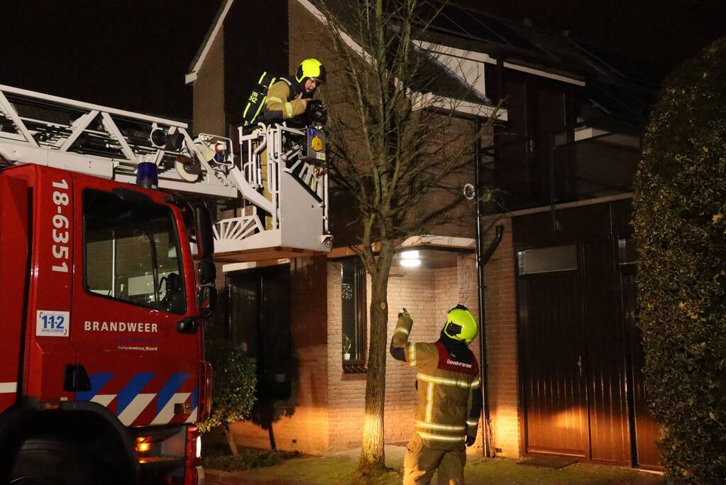Schoorsteenbrand in woning
