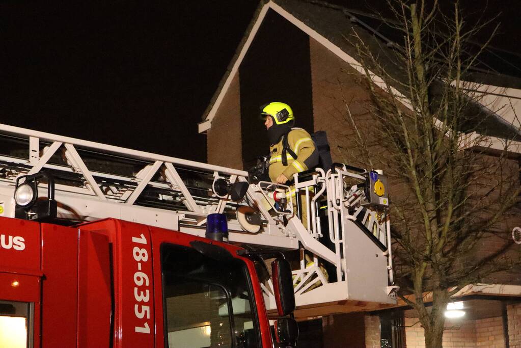 Schoorsteenbrand in woning