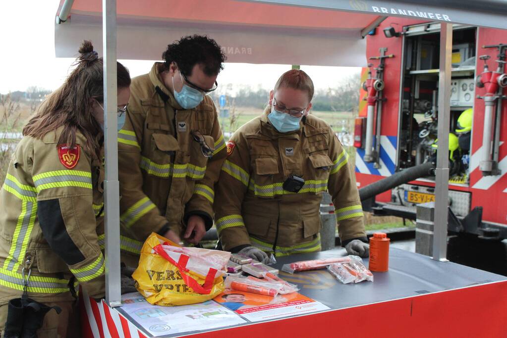 Vuurwerkinzameling op brandweerkazerne